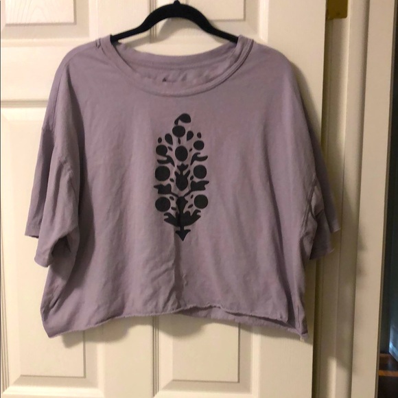 Womens Free People FP Movement Oversized Tee sz XL purple - Picture 2 of 6